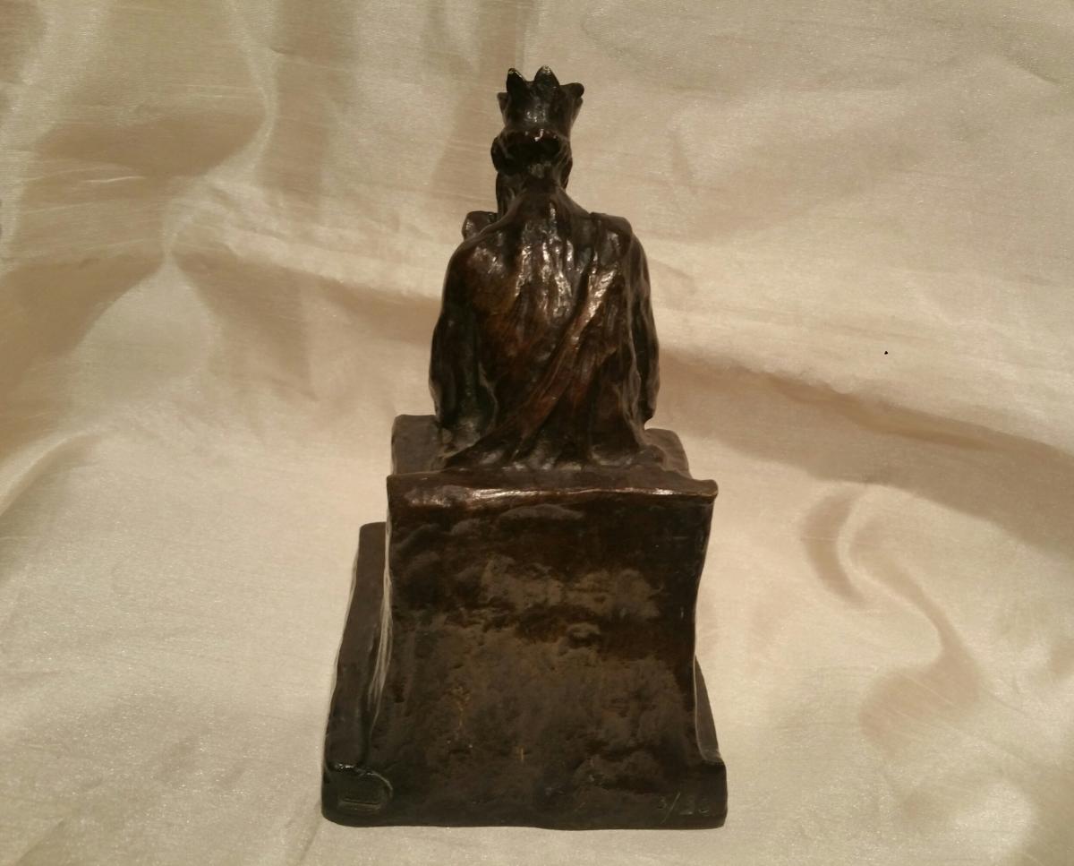 H. Daumier (after) - Bronze Sculpture Lost Wax King Ninos-photo-1