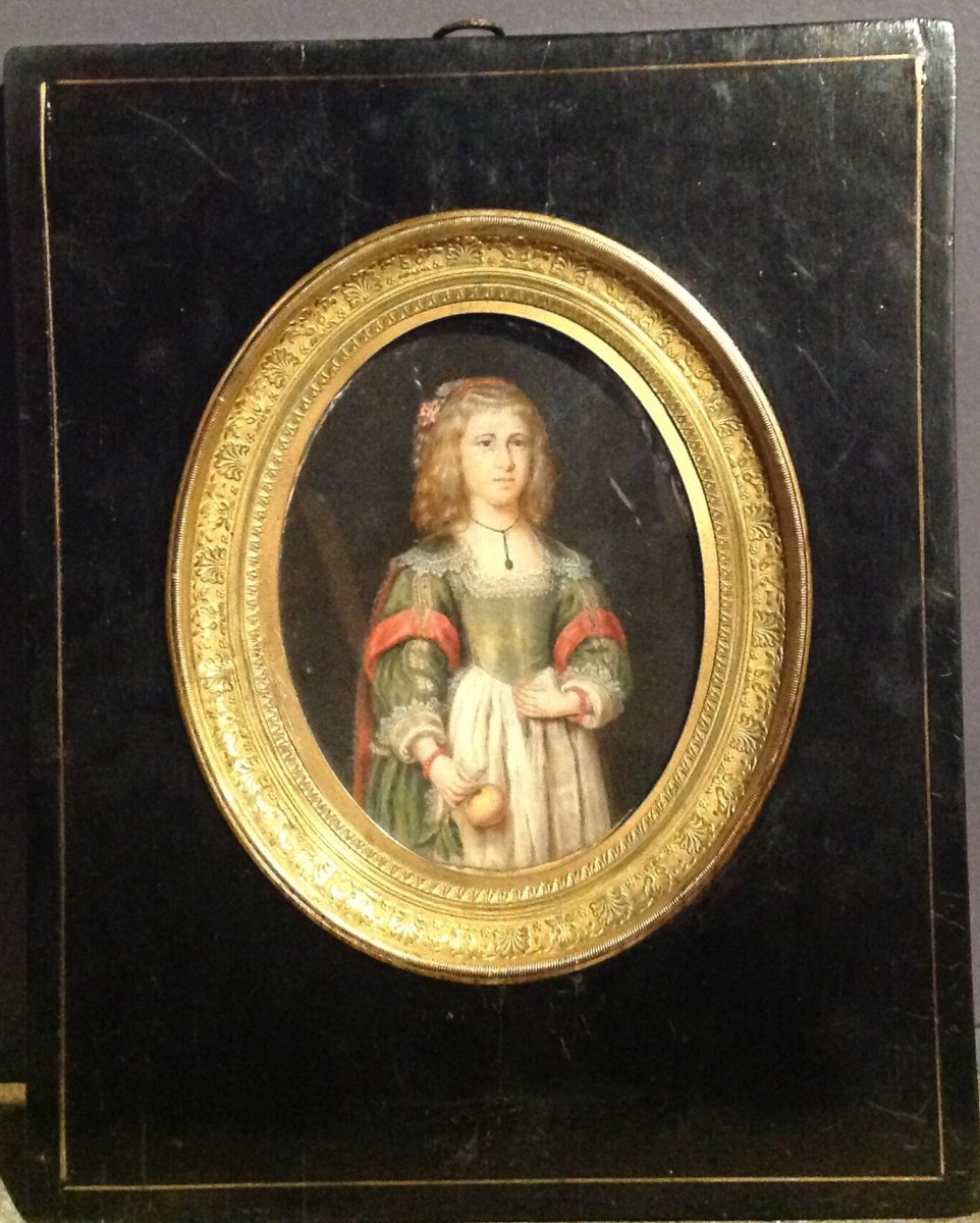 Large Miniature On Ivory "young Woman" Early Nineteenth