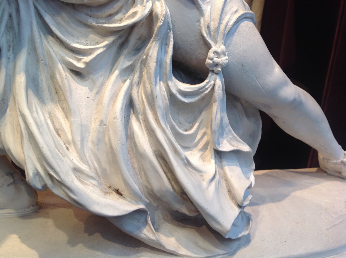 Claire Colinet - The Dance Of Carthage, Large Old Plaster-photo-4