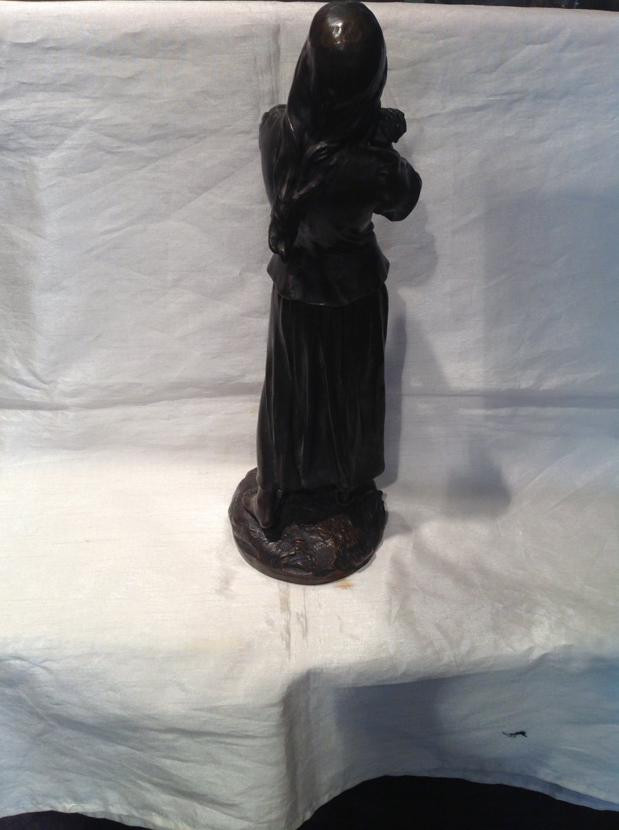 R. Larche - Sculpture Bronze Jeanne d'Arc Fin 19eme-photo-6