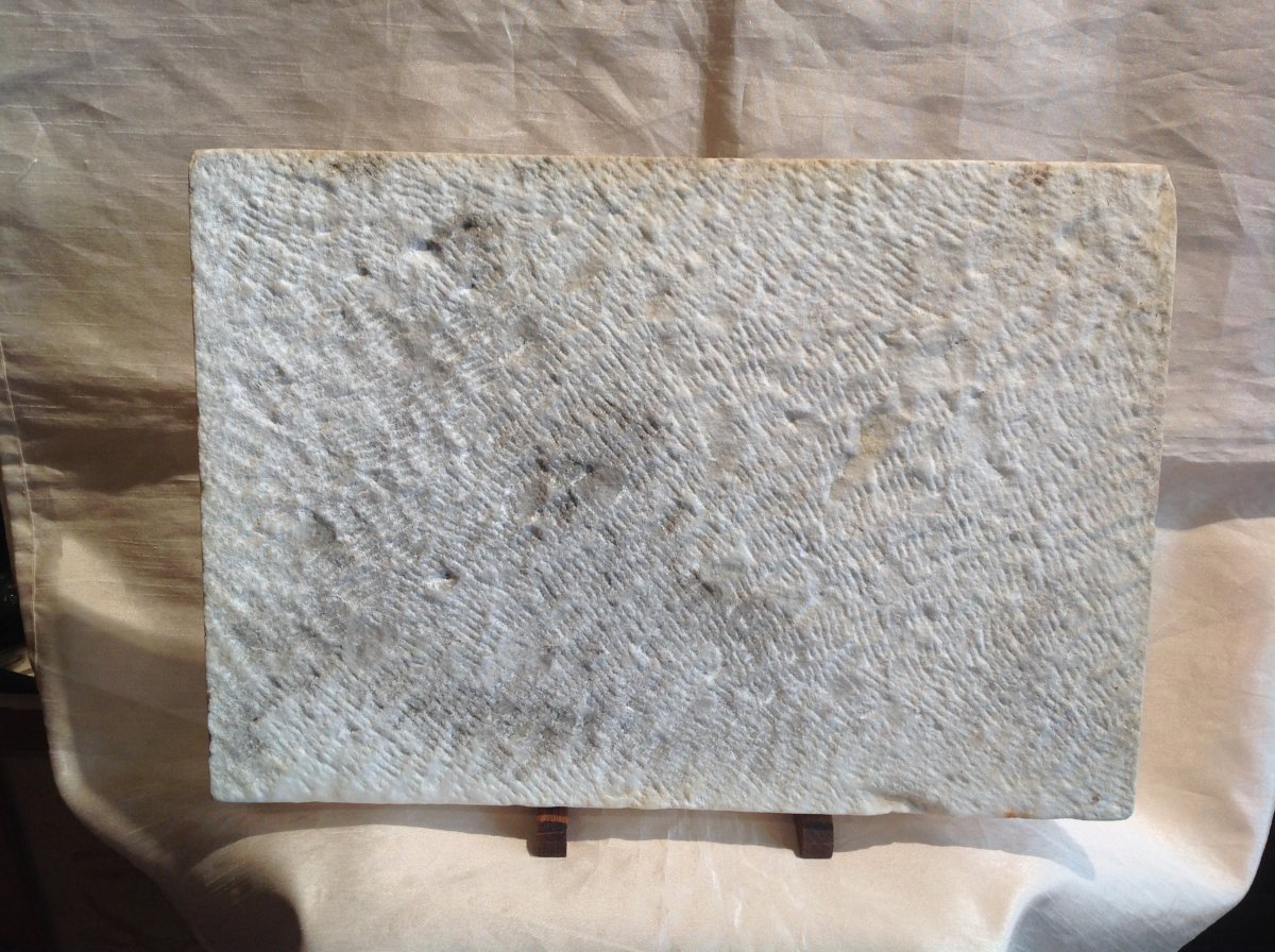 Bas-relief en  Marbre Blanc 18ème - Sacrifice De l'Agneau -photo-4