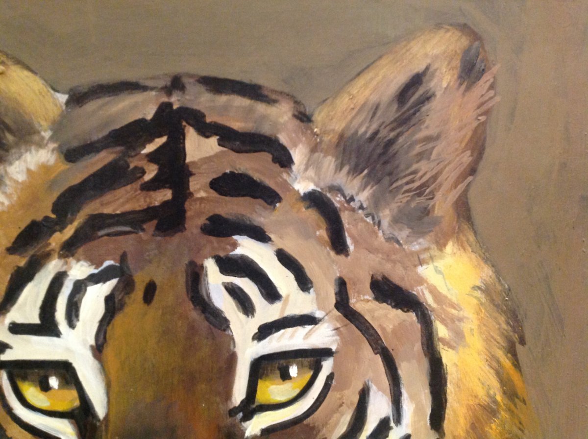 Taly-brice - Tiger Head Painting-photo-3
