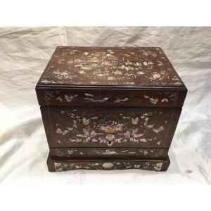 Asia 19th - Inlaid Liquor Cellar Box