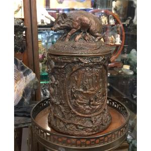 XIXème - boîte à tabac thème “la chasse”