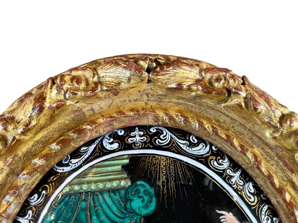 Limousin Enamel - The Annunciation, Nouailher Workshop - 18th Century.-photo-4