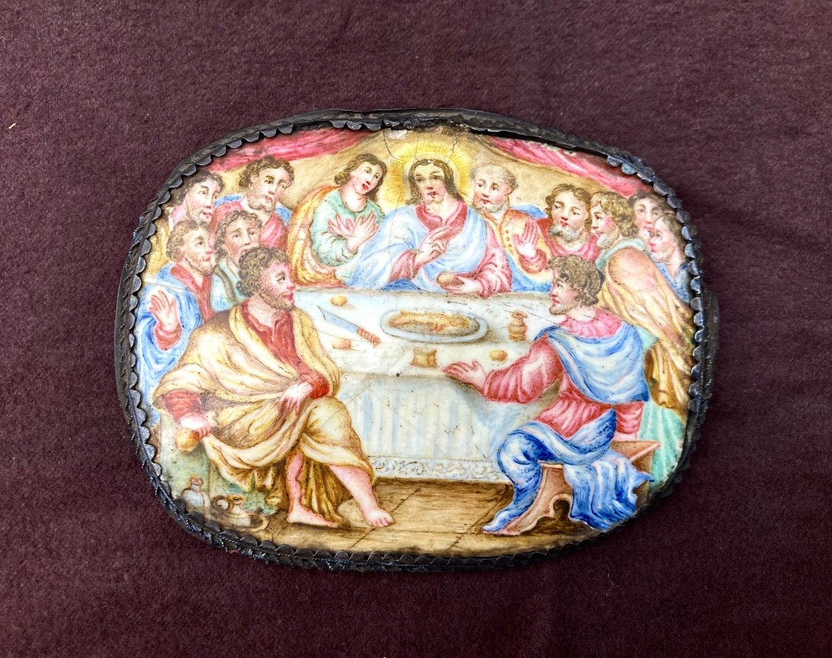 Email On Copper Representing The Last Supper 16th Century 