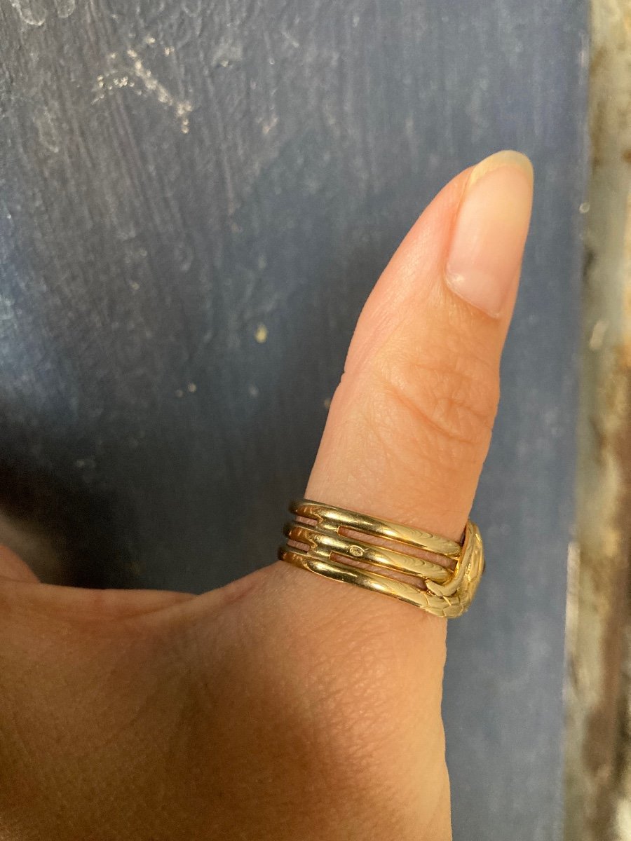 Gold And Ruby Serpents Ring -photo-4