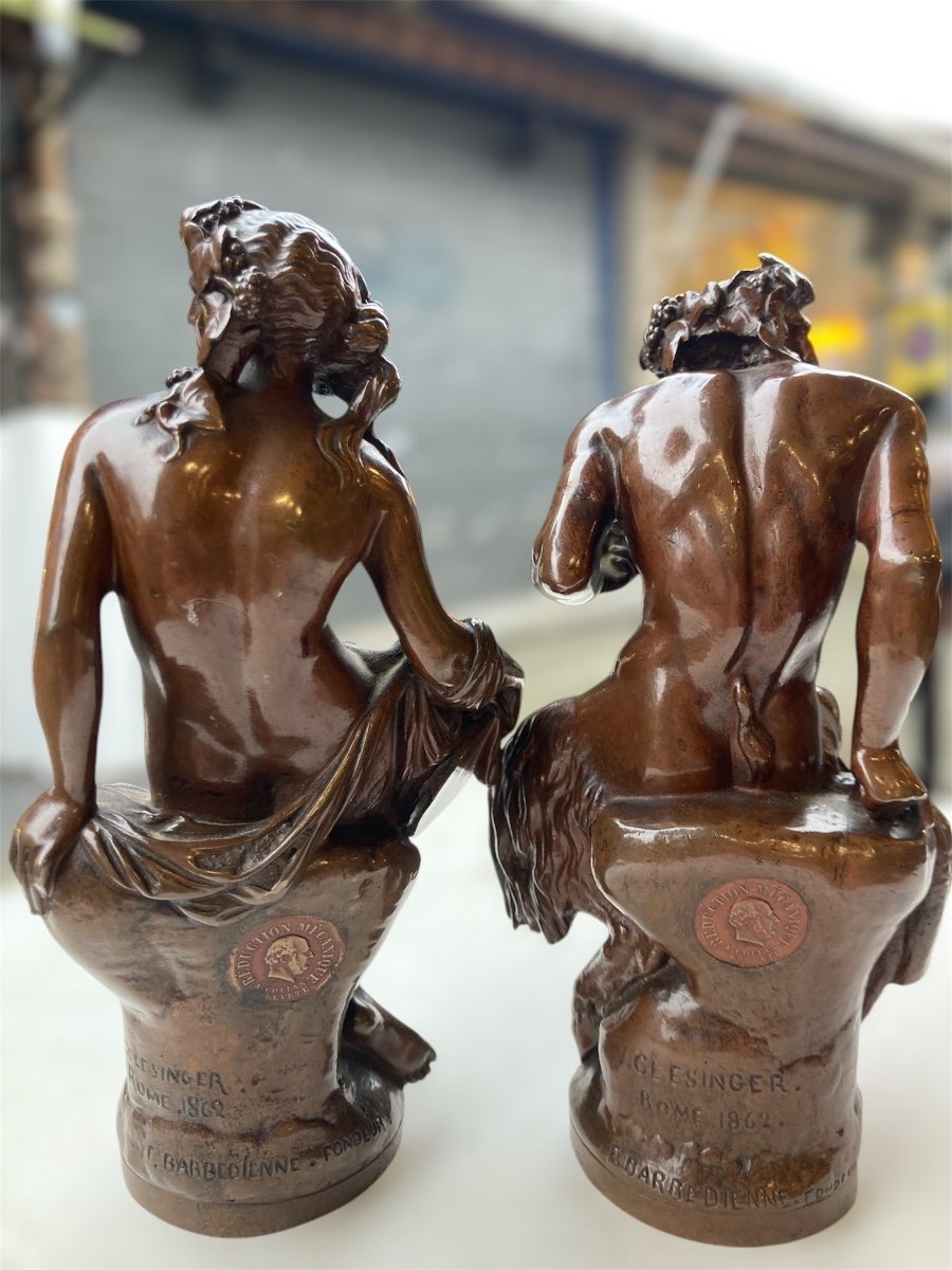 After Jean-baptiste Clesinger Pair Of Bronze-photo-4