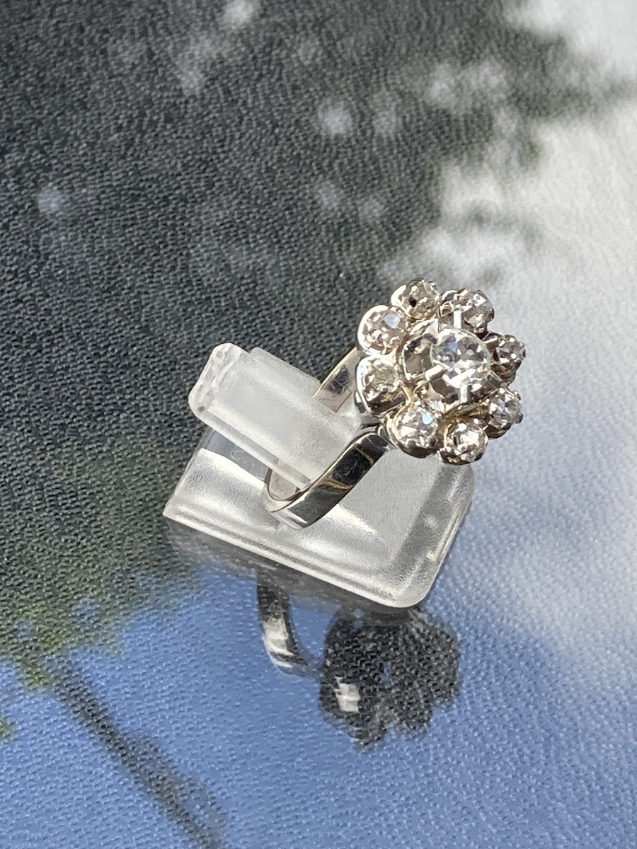 Jean Després Bague Or Platine Et Diamants -photo-3