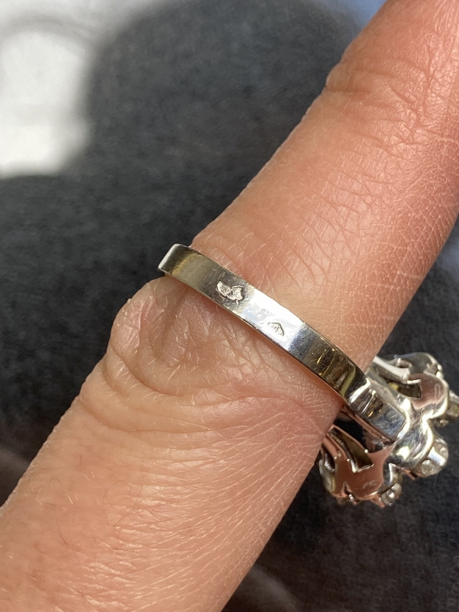 Jean Després Bague Or Platine Et Diamants -photo-4