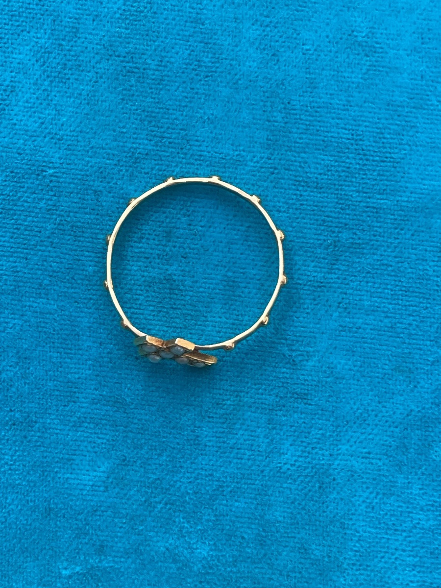 Gold And Fine Pearl Novena Ring -photo-4