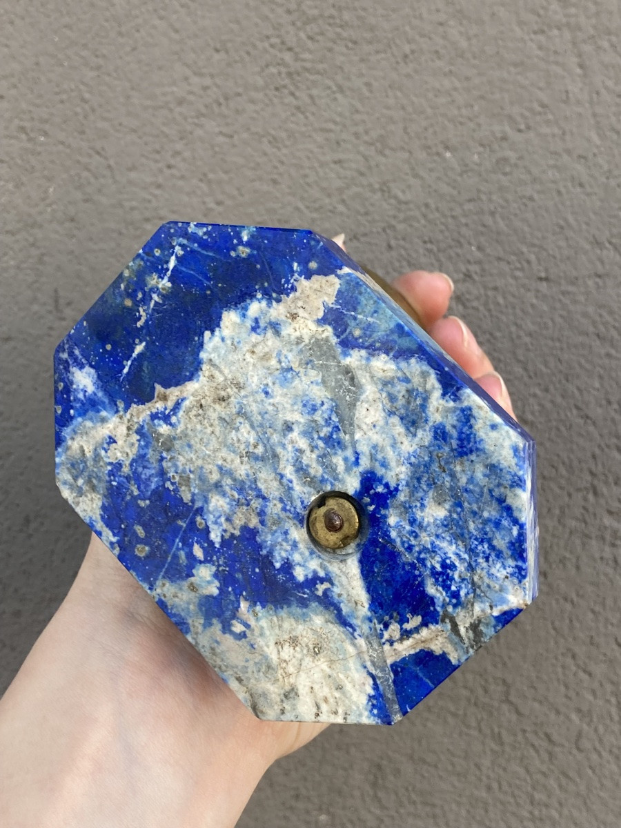 Cherub Bronze Lapis Lazuli Base-photo-4