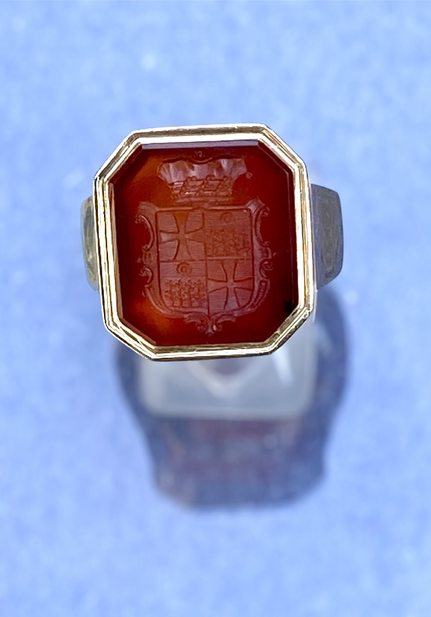 Chevalière Intaille Cornaline XIXeme Siècle 