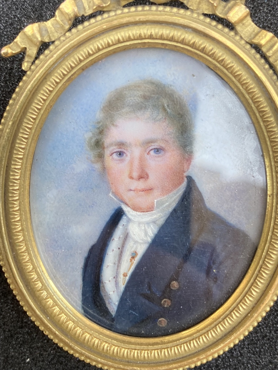 19th Century Miniature On Ivory -photo-3