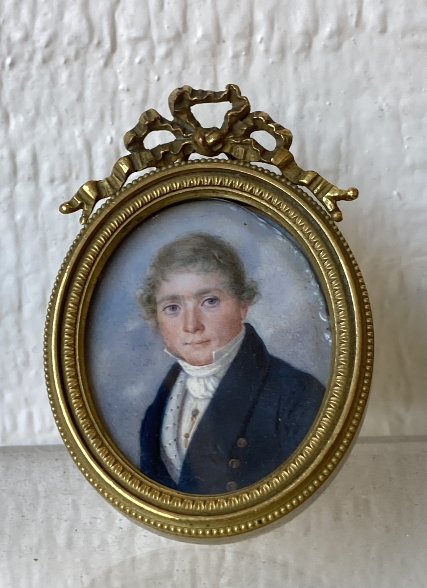 19th Century Miniature On Ivory 