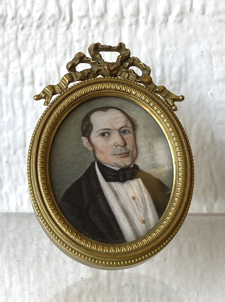19th Century Miniature On Ivory 