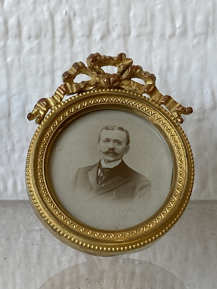 Photographie dans un cadre en bronze XIXeme siècle -photo-2