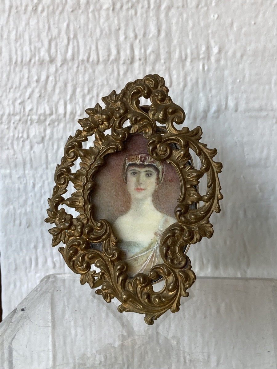 19th Century Miniature On Ivory-photo-2