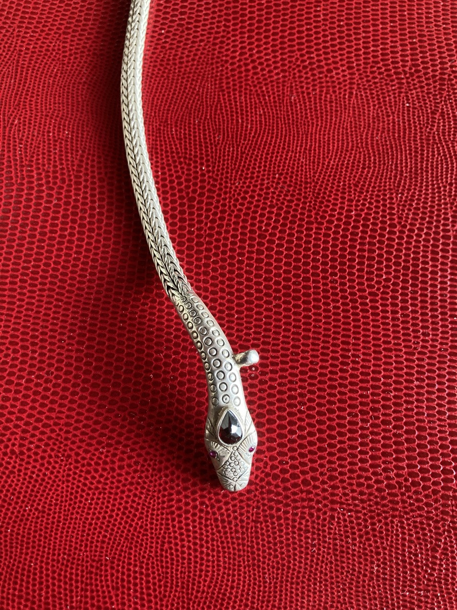 Silver Snake Bracelet-photo-3