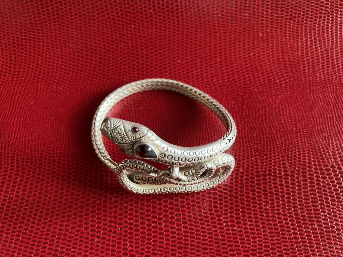 Silver Snake Bracelet-photo-4