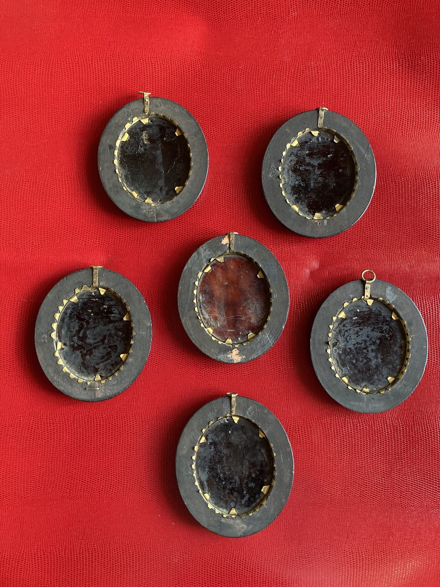 17th - Jacques II Laudin - Lot Of Six Medallions -photo-4
