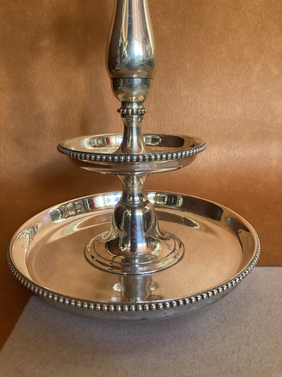 Christofle bougeoirs métal argenté -photo-3