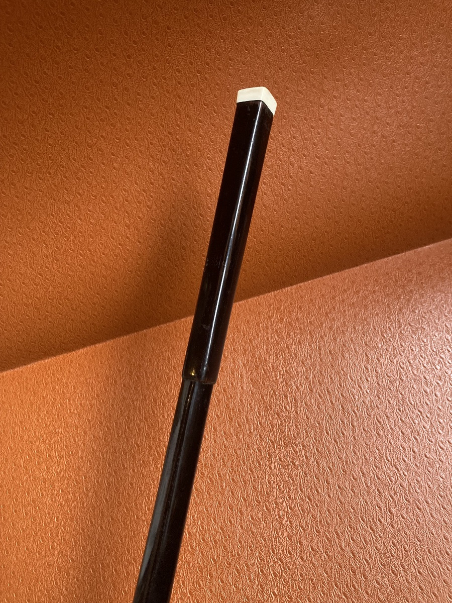 20th Century Ebony And Ivory Folding Cane-photo-3