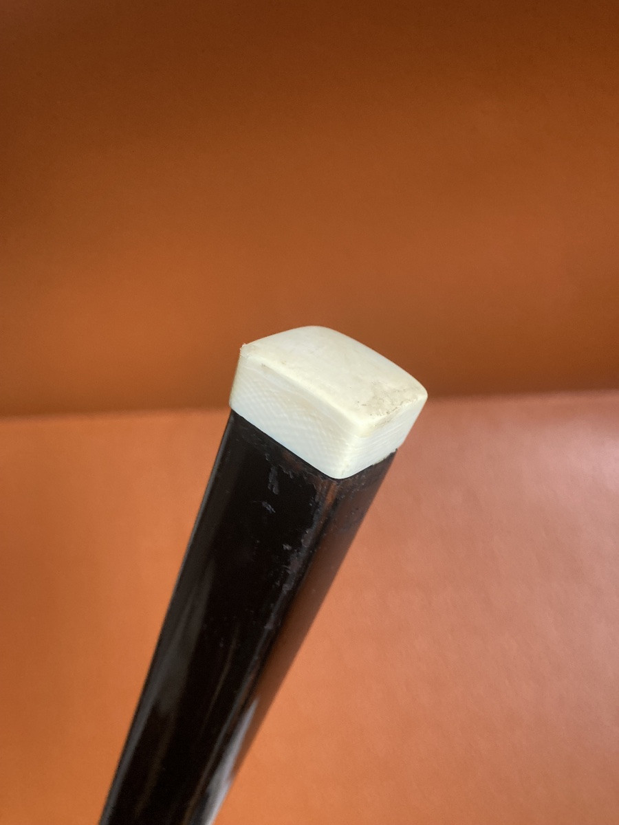 20th Century Ebony And Ivory Folding Cane-photo-3