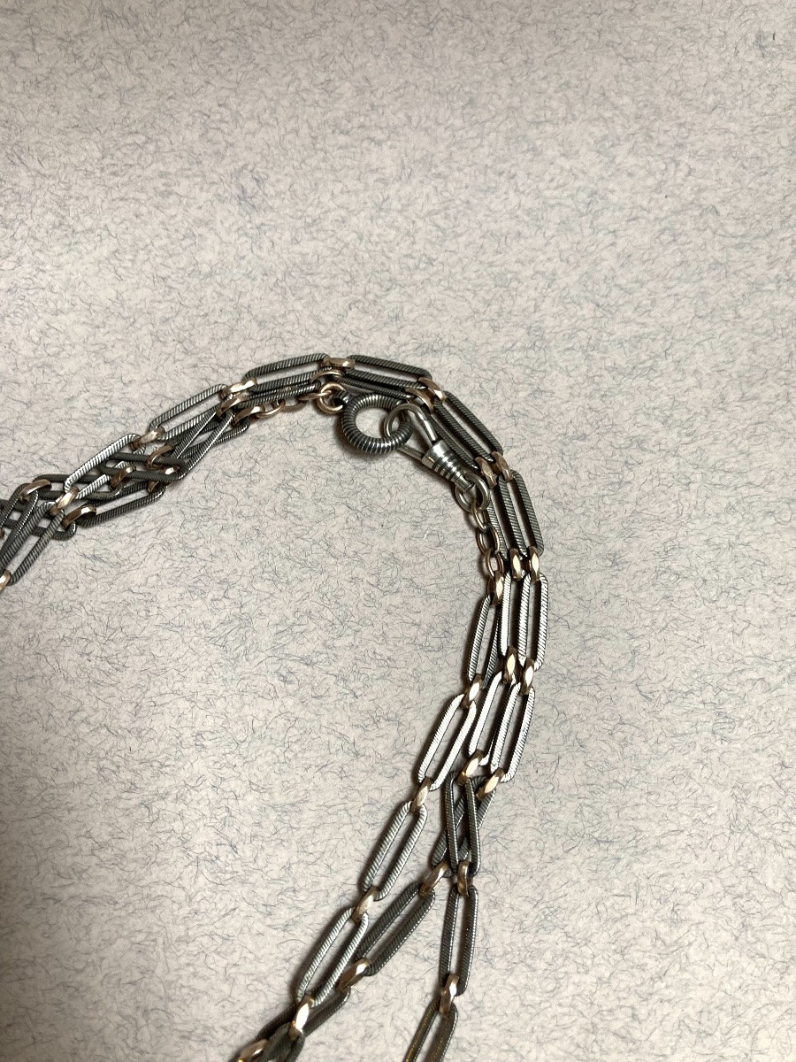 Chaîne argent niellé -photo-3
