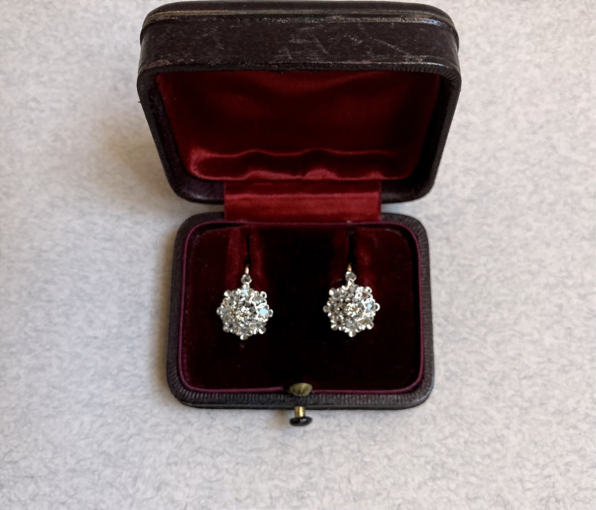 19th Century Gold And Diamond Earrings