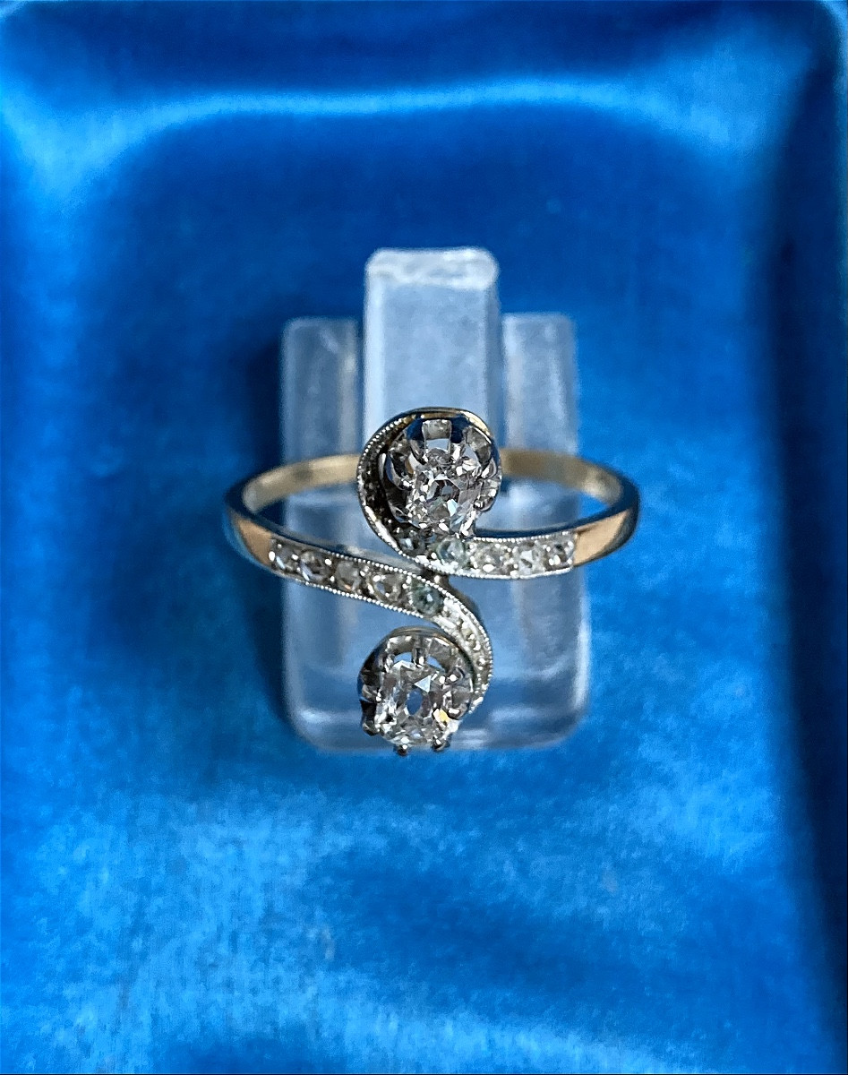 19th Century Gold And Diamond Toi & Moi Ring