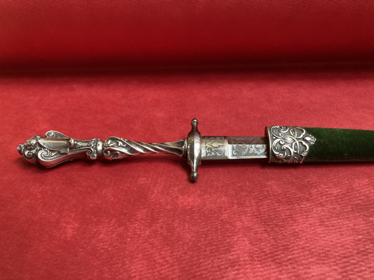 Dague de vertu argent période romantique -photo-3