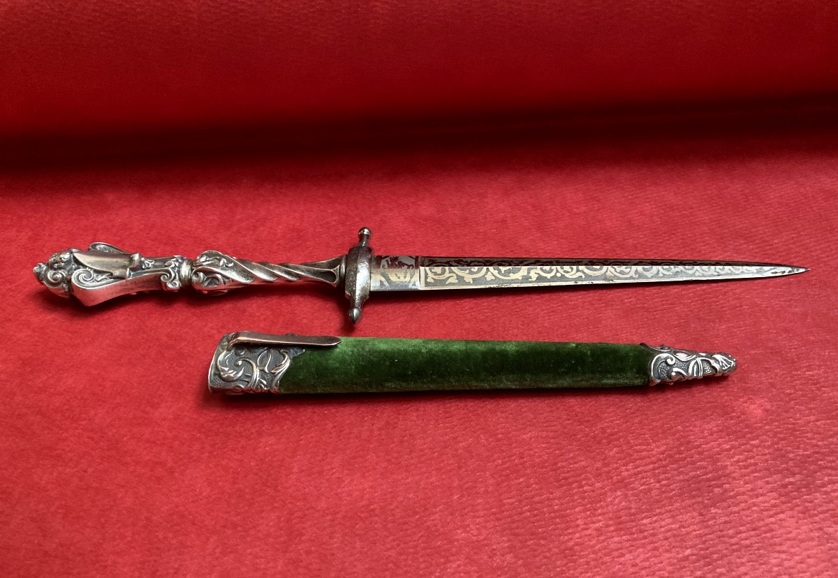 Dague de vertu argent période romantique 