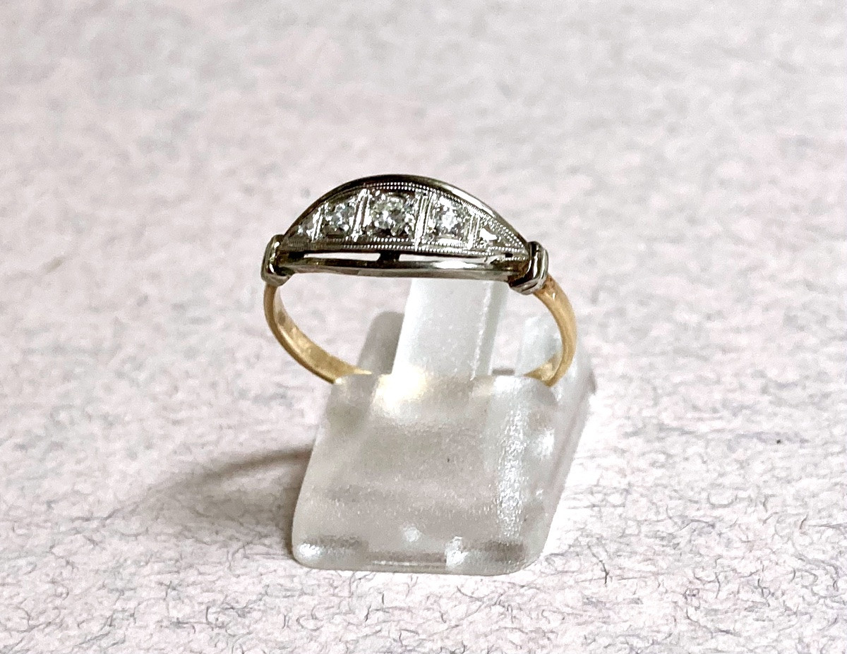 Bague or et diamants-photo-2