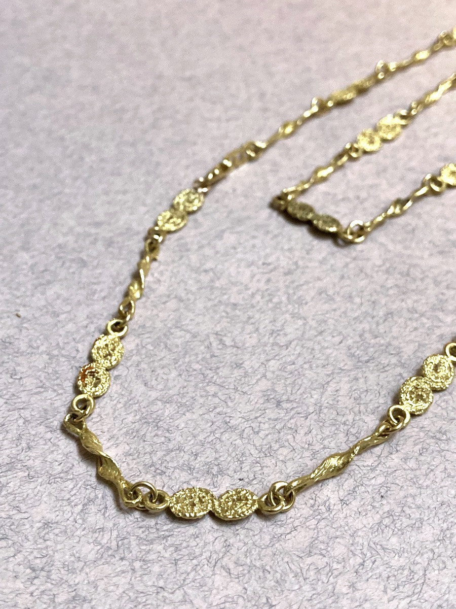 Collier en or style Art Brut -photo-2