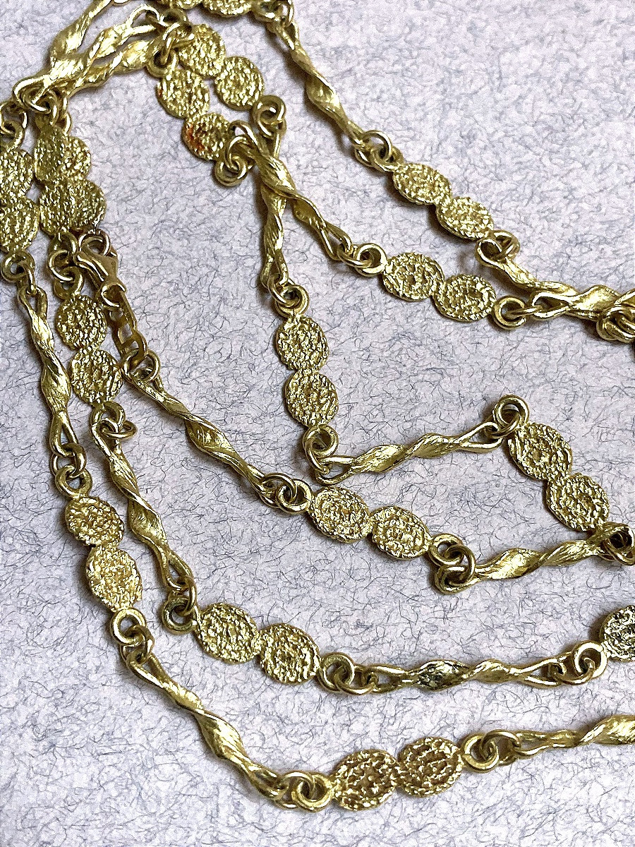 Collier en or style Art Brut -photo-3