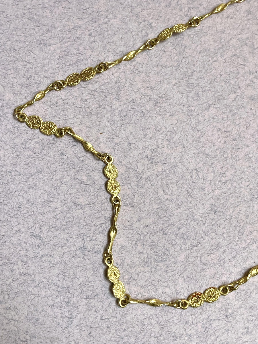 Collier en or style Art Brut -photo-2