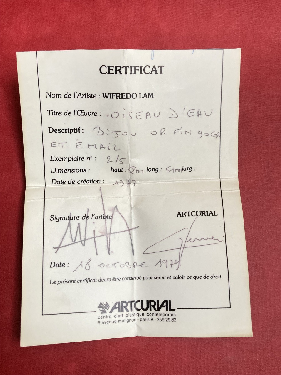 Wlfredo Lam - Double-sided "water Bird" Pendant-photo-2