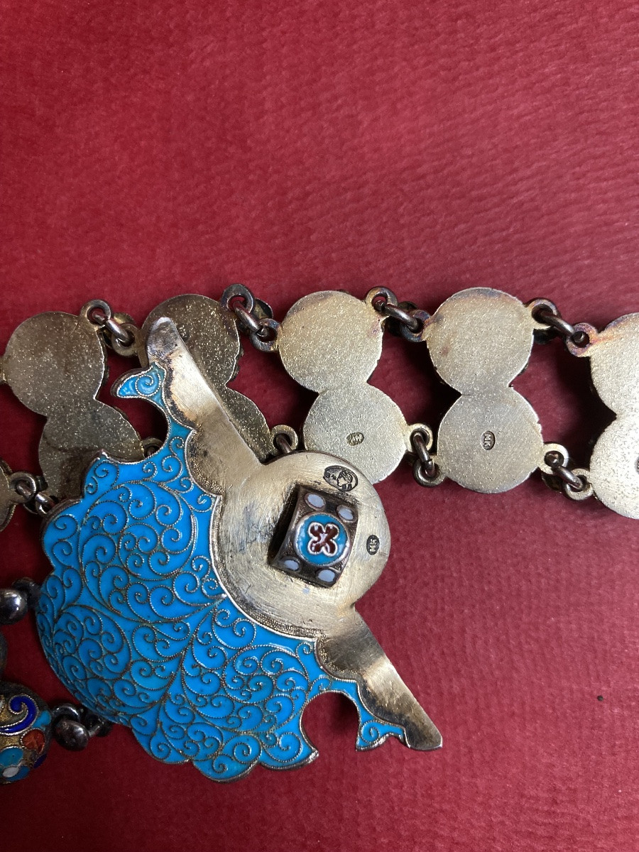 Russian Silver Enamel Belt - Pre-1917-photo-3