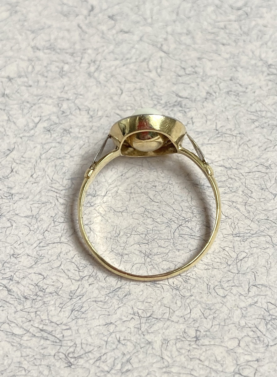 Gold, Pearl And Diamond Ring -photo-4