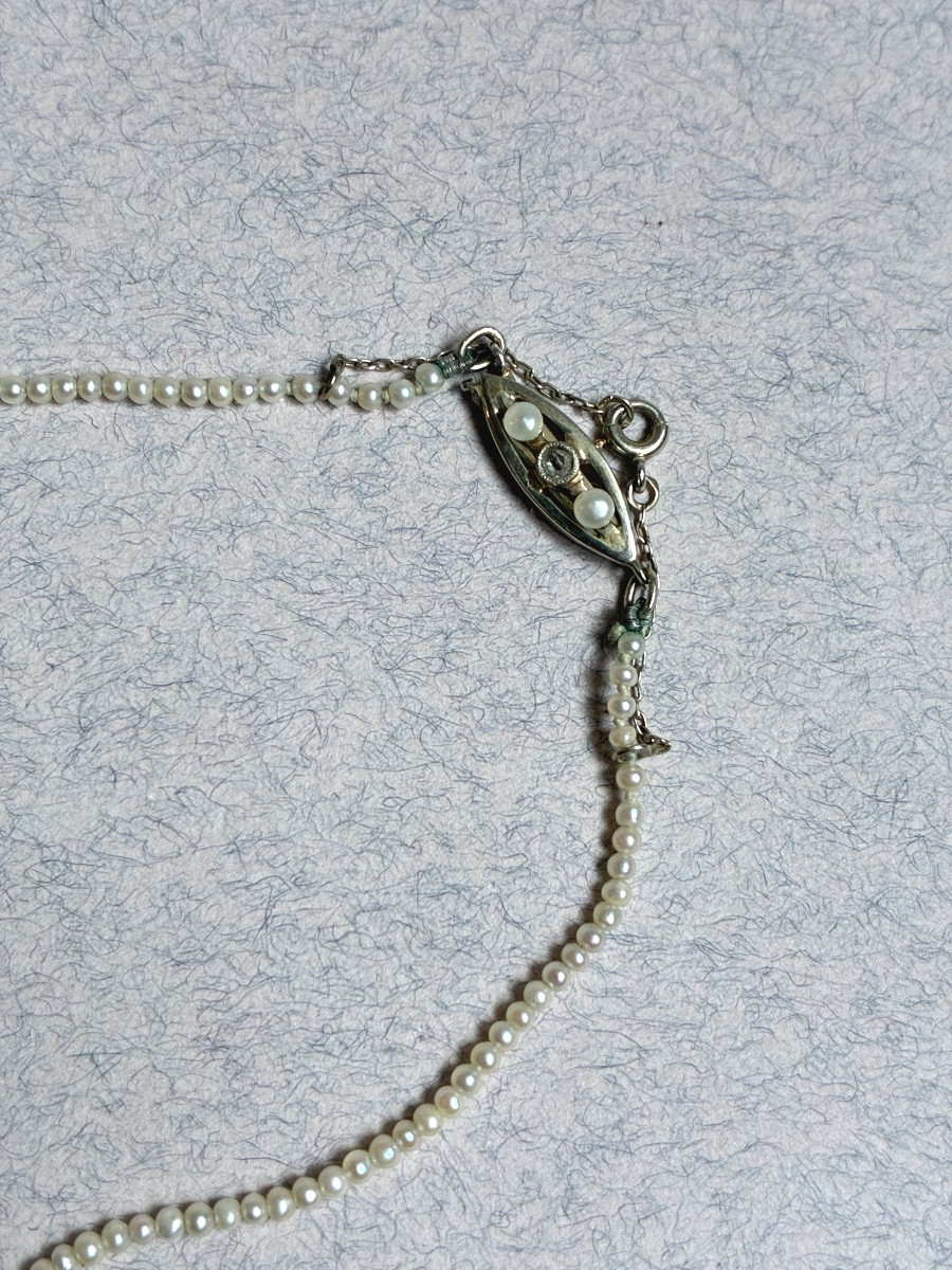 Necklace Of Fine Pearls And Gold - Early 20th Century-photo-4