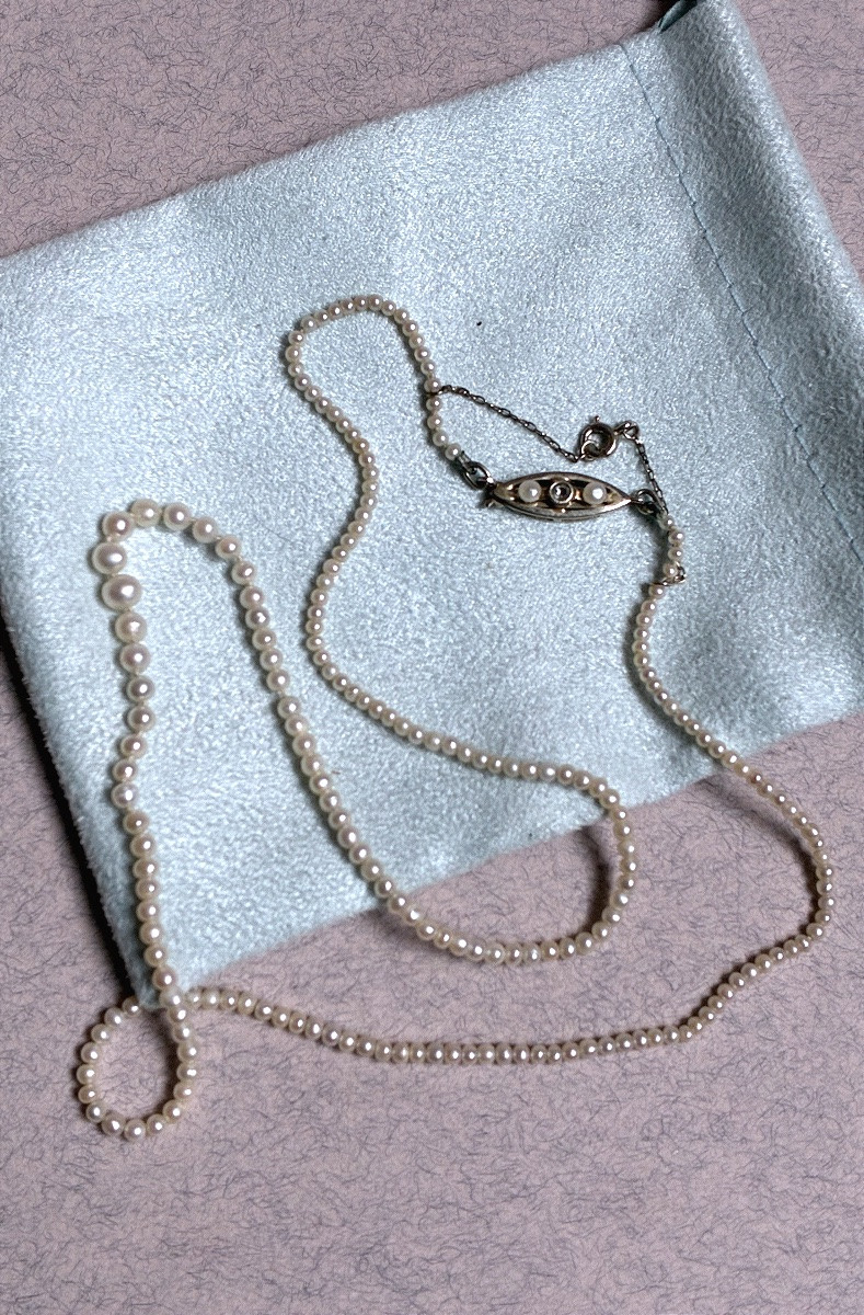 Necklace Of Fine Pearls And Gold - Early 20th Century-photo-3