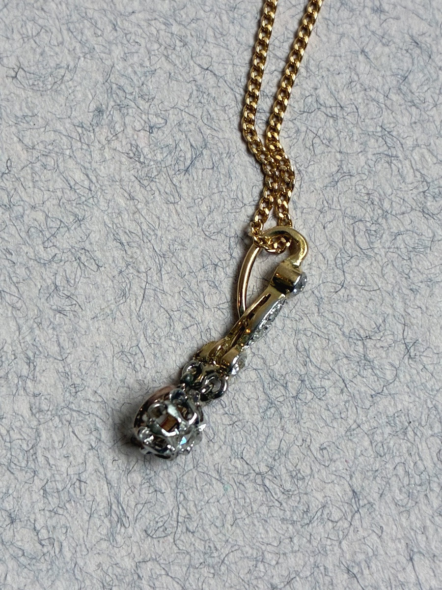 XIXeme - Collier en or et diamants -photo-3