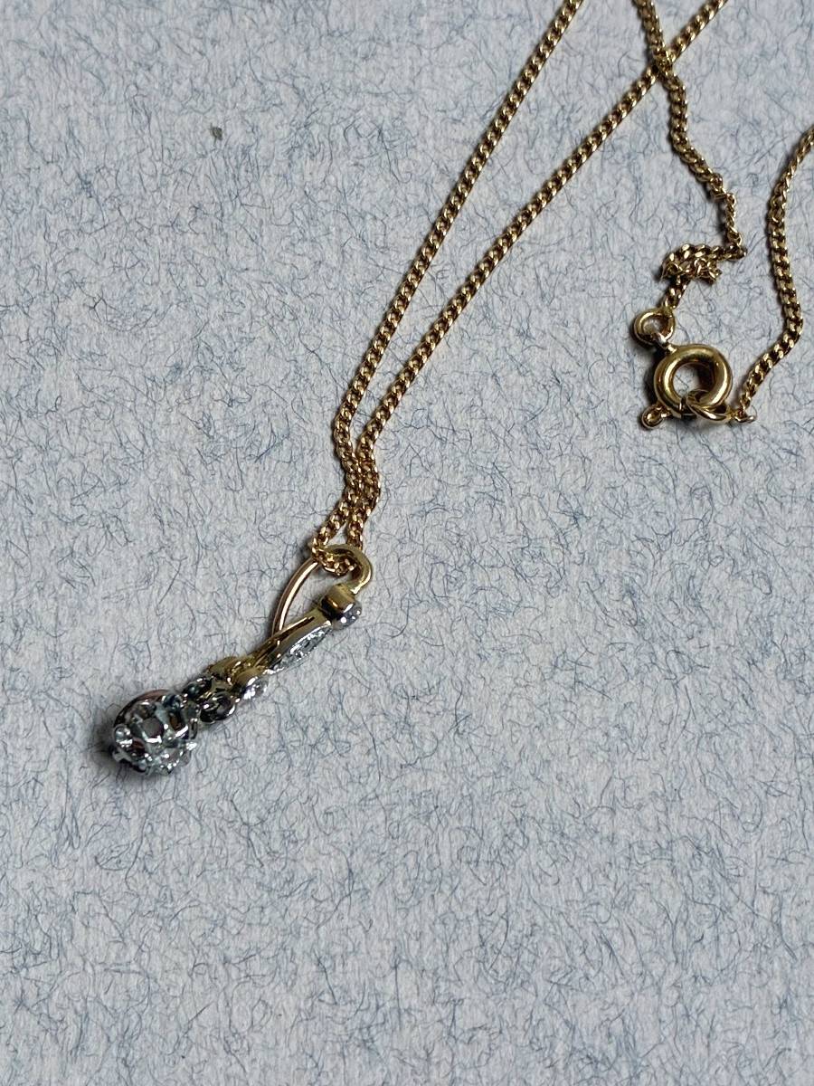 XIXeme - Collier en or et diamants -photo-4
