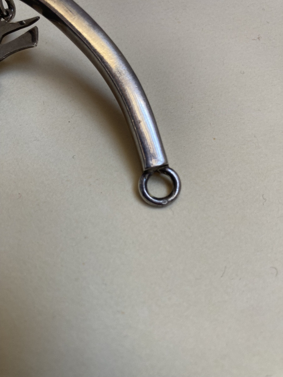 Silver And Sodalite Torch - 70's Artist's Work-photo-5