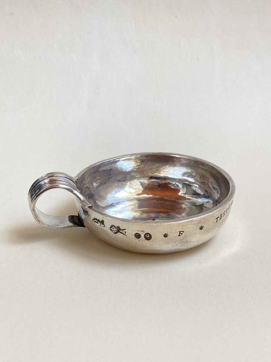 XVIIIeme siècle - Taste vin en argent massif 