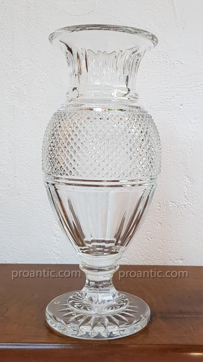 Baccarat Vase en Cristal Diamant