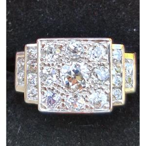 Signet Ring White Gold And Diamonds