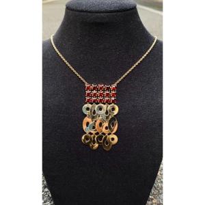 Bulgari Gold And Garnet Necklace