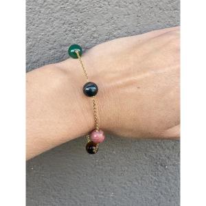 Bracelet Or et Pierres Dures 